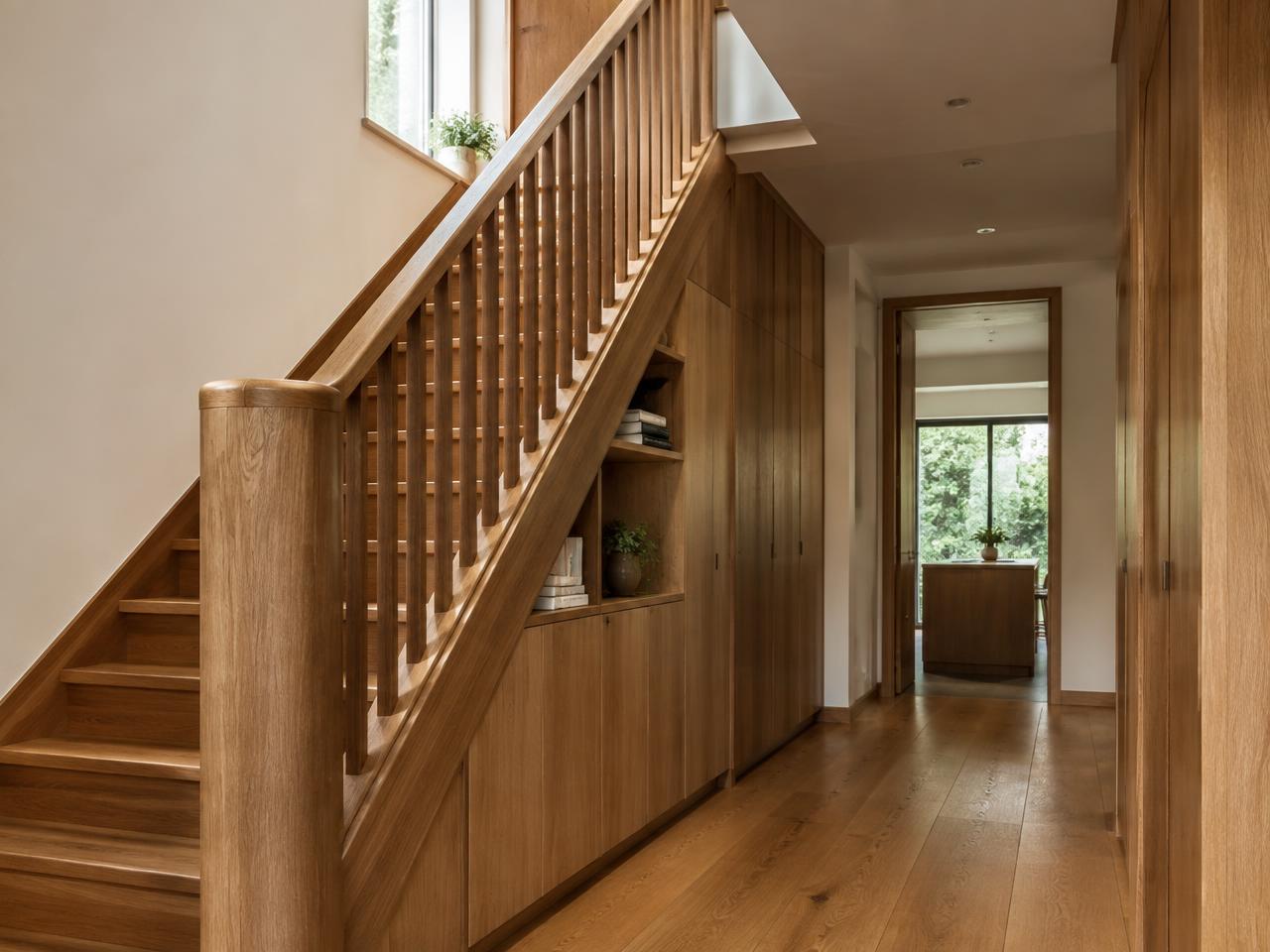 Bespoke wooden staircase and joinery